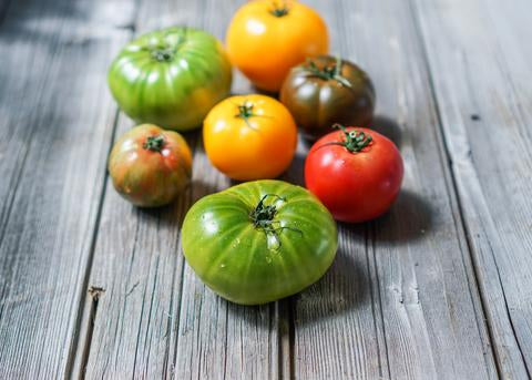 Peachy Heirloom Tomato Salad